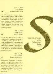 Speaking of Music, Spring 1991 (Program guide)