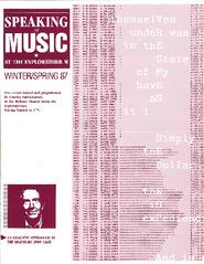 Speaking of Music, Winter/Spring 1987 (Program guide)