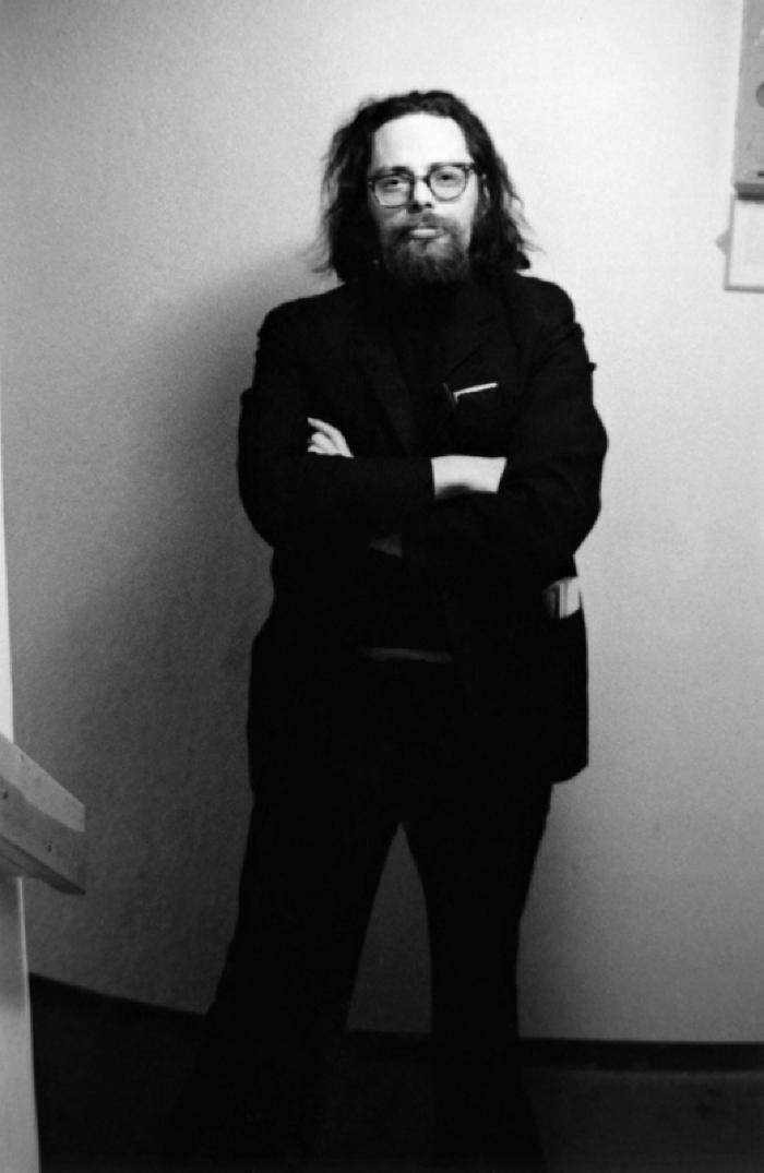 Sten Hanson, full-length portrait, facing forward, Stockholm, 1972