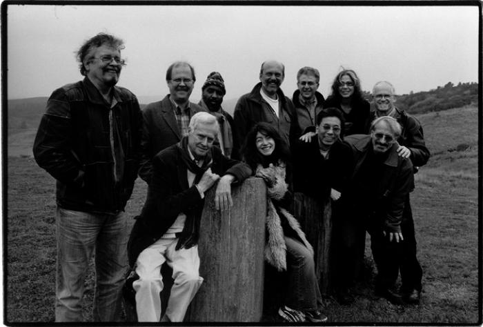 Featured participants and organizers of OM 9, standing and seated, facing forward, Woodside (cropped images)