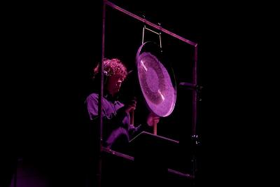 Lawson White of So Percussion performing on stage, during OM 11, San Francisco CA (2005)