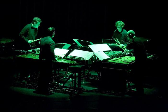 So Percussion performing on stage, during OM 11