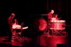 Douglas Perkins and Jason Treuting of So Percussion performing on stage, during OM 11 ver. 03