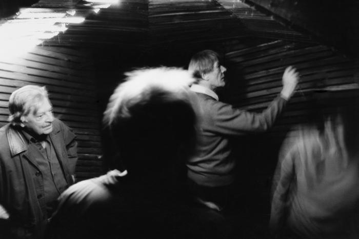 Peter Sculthorpe and Per Nørgård, half length portrait, facing right, Woodside CA, 2006