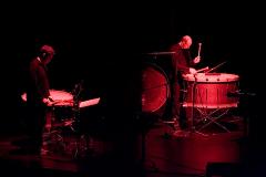 Douglas Perkins and Jason Treuting of So Percussion performing on stage, during OM 11
