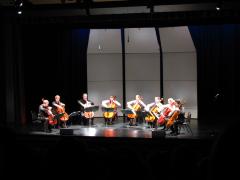 The Amsterdam Cello Octet, performing on stage, San Francisco CA., (2009)