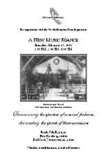 A New Music Séance II, 2007: Concert Program