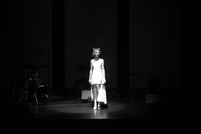 Natasha Barrett, full length portrait, standing, facing forward, San Francisco CA., (2010)