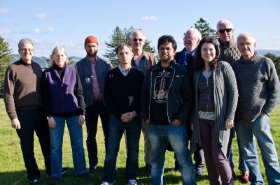 OM 16 Composers and organizers outdoors at the Djerassi Resident Artists Program, Woodside CA (2011)