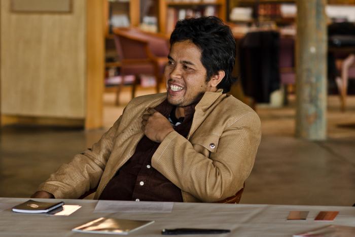 Balinese guitarist I Wayan Balawan during discussions at the Djerassi Resident Artists Program, Woodside CA (2011)