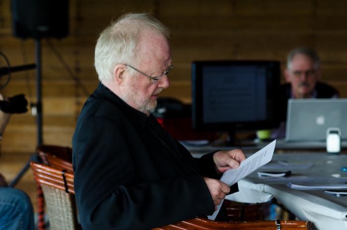 Louis Andriessen during discussions at the Djerassi Resident Artists Program, Woodside CA (2011)