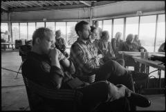 OM 18 artists and guests during private discussions at the Djerassi Resident Artists Program, Woodside CA (2013)