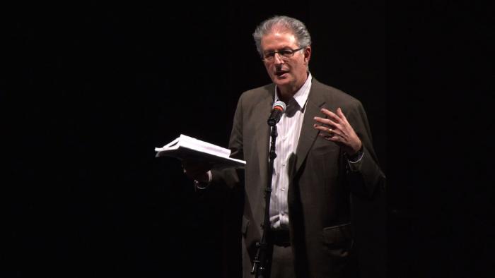 Other Minds’ Executive and Artistic Director Charles Amirkhanian, opening the first concert of OM 18, vs. 2, San Francisco CA (2013)