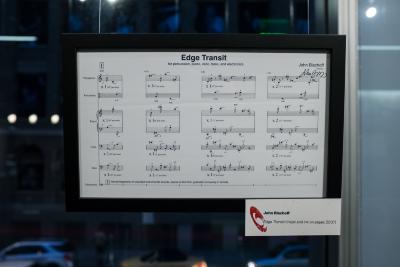 John Bischoff's score for "Edge Transit", exhibited during OM 19 (2014)