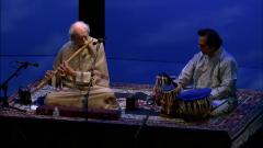 G.S. Sachdev and Swapan Chaudhuri in performance during the first concert of OM 18, vs. 2, San Francisco CA (2013)