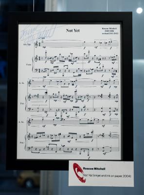 A score for Roscoe Mitchell's "Not Yet", exhibited during OM 19 (2014)