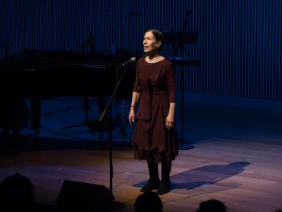 Meredith Monk performing solo works for voice during OM 21, San Francisco CA (2016)