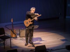Larry Polansky performing during OM 21, San Francisco CA (2016)