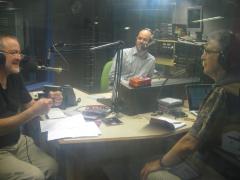 Grahame Dudley, Luke Altmann, and Charles Amirkhanian in the studios of Radio Adelaide (2011)