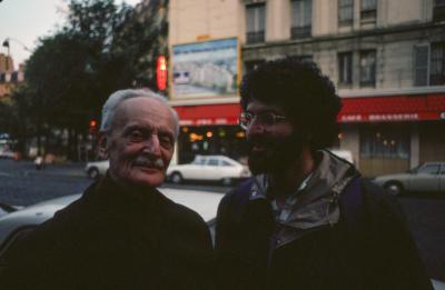 Ivan Wyschnegradsky, with Charles Amirkhanian on the streets of Paris (1976)