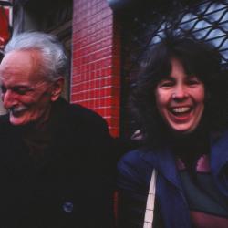 Ivan Wyschnegradsky, laughing with Carol Law on the streets of Paris (1976)