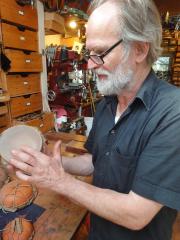 Trimpin demonstrating the sound of one of Conlon Nancarrow’s ceramic drums, vs. 2, 2012