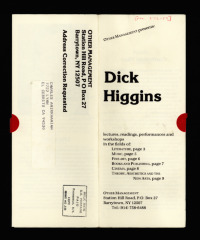 Other Management Presents: Dick Higgins (1982)