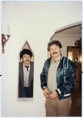 Charles Amirkhanian and John White, in White's home, Los Angeles, 1983