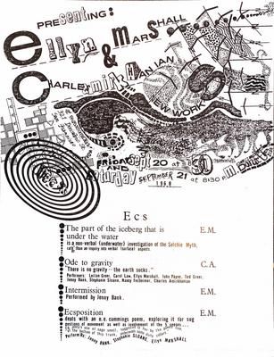 Presenting: Ellyn Marshall & Charles Amirkhanian New Works (1968, poster)