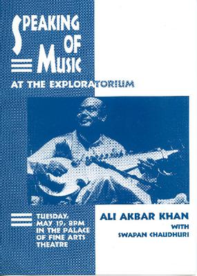 Speaking of Music with Ali Akbar Khan (Program guide)
