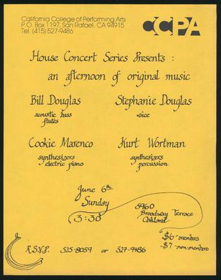CCPA House Concert Series Presents: An Afternoon of Original Music