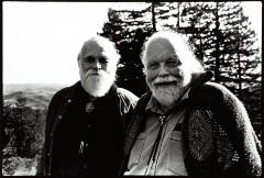 Bill Colvig and Lou Harrison, half length portrait, facing forward, Woodside CA, (1995)