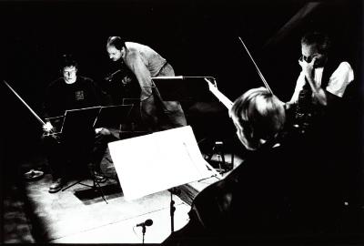 Kronos Quartet, in rehearsal, (1995)