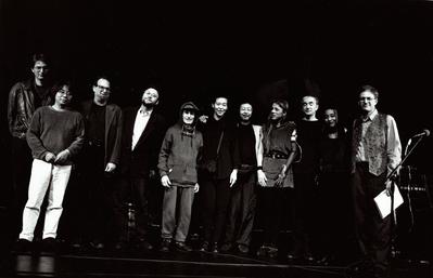 Participants of Other Minds 4, full length portrait, standing, facing forward, San Francisco CA, (1997)