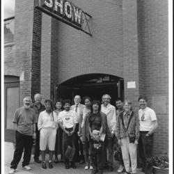 Participants of the 1991 Composer-to-Composer Festival, standing outside the Sheridan Opera House, Telluride, CO.