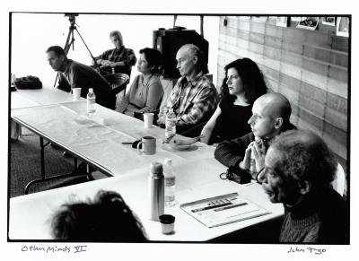 Featured participants of OM 6, half length portrait, seated at table, Woodside CA, (2000)