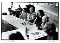 Featured participants of OM 6, half length portrait, seated at table, Woodside CA, (2000)