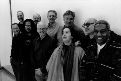 The composers and organizers of the 11th Other Minds Festival, half length portrait, 2005 (cropped image)