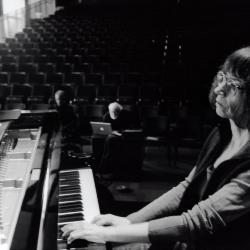 Kathleen Supové plays the piano during a rehearsal for OM 13, San Francisco, 2008