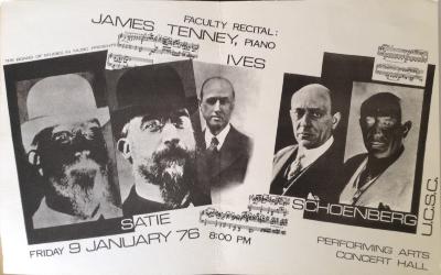 Concert program for James Tenney Faculty Recital, 1976