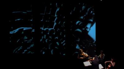 The Del Sol String Quartet performing Ken Ueno's "Peradam" with live video projections, vs. 2, OM 17