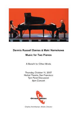 Music for Two Pianos 2007: Printed Program