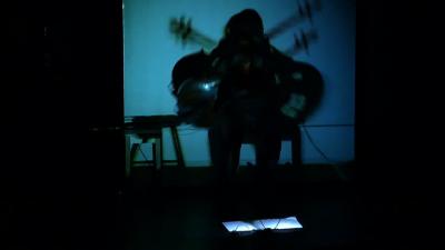 Tanja Orning performing Simon Steen-Andersen's "Study for String Instrument No. 3, for cello and video", vs. 4, at OM 17