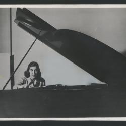 Portrait of Maro Ajemian at the piano, facing forward (1946)