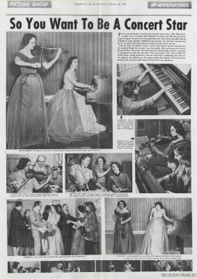 So You Want To Be A Concert Star: Anahid and Maro Ajemian, AP News (February 28, 1953)