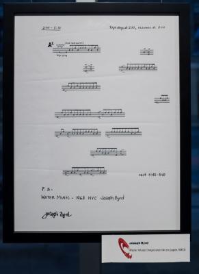 Joseph Byrd's score for "Water Music" exhibited during OM 19 (2014)