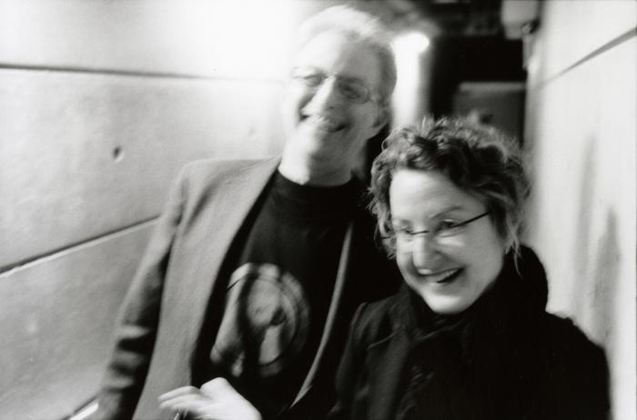 Charles Amirkhanian and Myra Melford backstage at SFJAZZ during OM 19, San Francisco CA (2014)