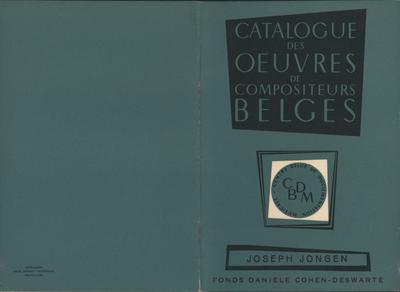 Catalouge des Oeuvres de Compositeurs Belges, Joseph Jongen