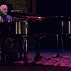 Sten Sandell at the piano during a performance at OM 23, vs. 2, San Francisco CA (April 12, 2018)