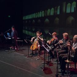 Pamela Z with Ensemble performing "33 Arches" during the final concert of OM 23, San Francisco CA (April 14, 2018)